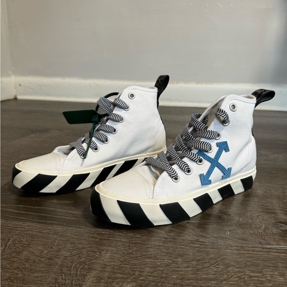 OFF-WHITE***White High Top Sneakers***EU 39 US 9 $560 - Picture 3 of 8